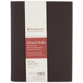 Strathmore 62566800 566-8 500 Series Hardbound Mixed Media Art Journal, 8.5"x11" 32 Sheets, White
