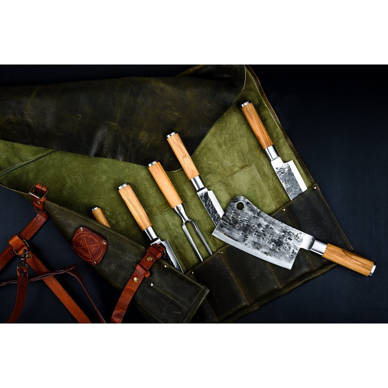 Forged Olive Meat Fork 32 cm in Wooden Box