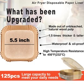 Small Air Fryer Liners, Mini Air Fryer Liners, 2 2.1 2.6 3qt Air Fryer Liners, Air Fryer Liners Disposable 2 qt for Cosori Mini Air Fryer, Instant Vortex Mini, Chefman TurboFry, DASH Tasti-Crisp