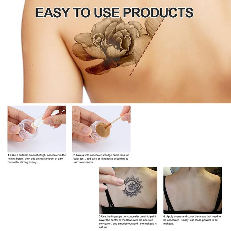 Tattoo Concealer, Tattoo Remover, Scar Concealer, Waterproof Makeup Concealer Tattoo