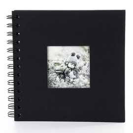 Copeflap Handmade Album DIY Handmade Album Mount Scrapbooking Photo Album Handmade Photo (Black)