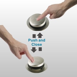 Brushed Nickel Bathtub Drain Tip-Toe Single Hole,Welsan Tub Drain Trim Set Conversion Kit Assembly, Coarse Thread Replacement Trim Kit with 1-Hole Overflow Faceplate Includes an Adapter