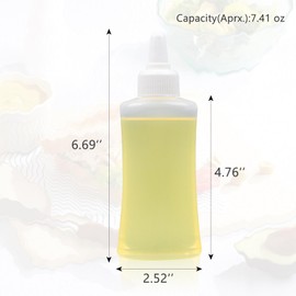 RAMFIYN 6 Pack Squeeze Bottles for Sauces Condiment Squeeze Bottles for Salad Dressing Ketchup Oil Liquids 180ml/6oz Plastic Squirt Bottle