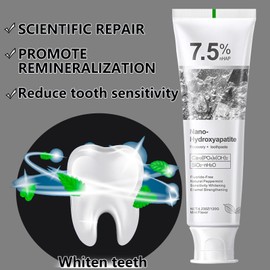 Nano-Hydroxyapatite Recovery Toothpaste 7.5, Gentle and Effective Formula,Fluoride-Free Toothpaste for Sensitive Teeth Best,Natural Peppermint Whitening Oral Care (1 Pack)