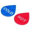 PATIKIL Self Stick Hot/Cold Water Label, 2 Pairs/4 Pack Acrylic