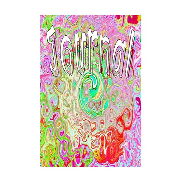 Journal: Blank Line Journal and Daily Diary Featuring Groovy Abstract
