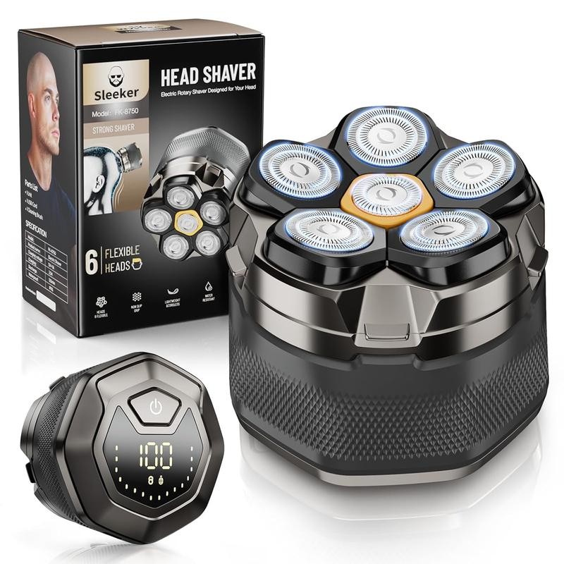 Head Shaver for Bald Men,Magnetic Electric Razor,Large Battery Capacity, LED