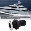 1 1/2in Through Hull Drain Straight Black with Stainless Steel