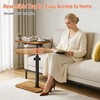 Relahous 360° Swivel TV Tray Table with 0-90° Tilt Top,
