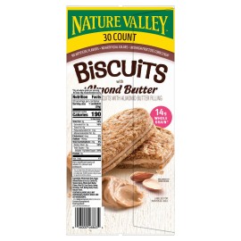 Nature Valley Biscuits with Almond Butter, 1.35 Ounce (30 Count)