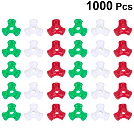Milisten 1000 Pieces Christmas Tri Beads Candy Cane Ornament Craft Kit Holiday Beads Ornaments DIY Handmade Beads for Christmas Party Craft Wreath Tree (3 Colours)