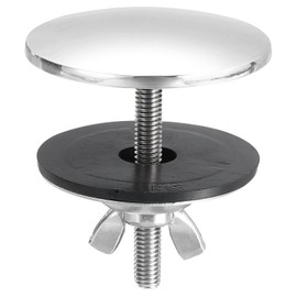 uxcell 1 Pcs Kitchen Sink Hole Cover, 2 Inch Faucet Hole Cover, Kitchen Sink Tap Hole Plate Stopper Cover Plug for Washbasin Sink Counter Space (Zinc Alloy, Silver)