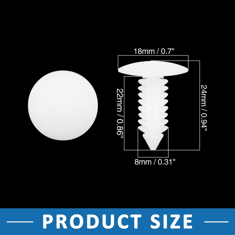 A ABSOPRO Car Bolt Rivet 6.5mm Hole Expansion Clip Plastic