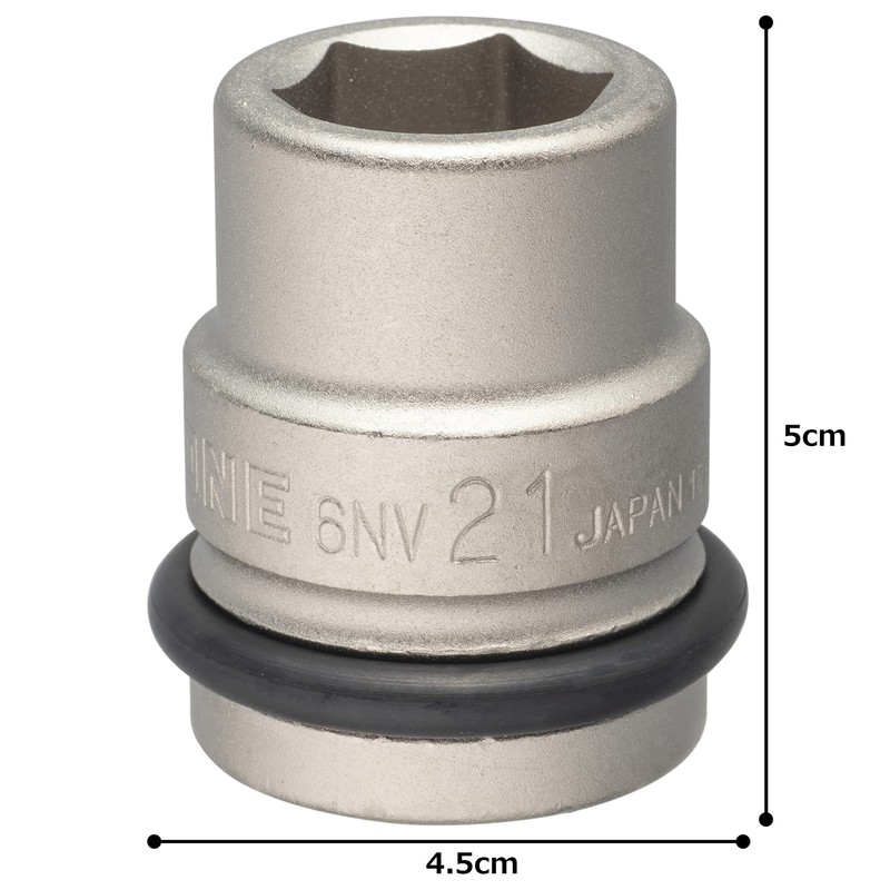TONE Impact Socket 6NV-21 Insertion Angle 0.7 inch (19.0 mm)