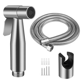 Bidet Handbrause, Bidet Aufsatz für Badarmaturen WC mit G1/2" Ventil Hand Bidet Sprayer mit 1.5m Duschschlauch und Sprühhalter, Bidet Handbrause für Persönliche Hygiene&Windelreinigung&Haustierbad