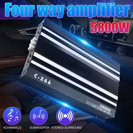 KUERL 5800W Car Amplifier 4-Channel Audio Stereo System Amp Class A/B Truck US M0Z2