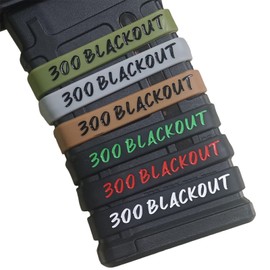 12 Pack Magsaddle .300 Blackout Magazine Marking Bands .300 BLK .300BO Caliber Identification Holster Accessories (Gray - Black)