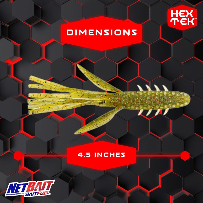 NetBait HexTek Supercharged with BAITFUEL 4.5'' Big Boar - Watermelon