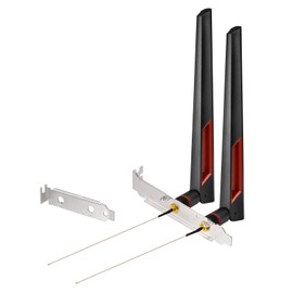 Superbat WiFi Antenne RP-SMA Male 2.4Ghz 5.8Ghz Dual Band + 8 Zoll (20cm) U.FL IPEX MHF4 zu RPSMA Female Verlängerungskabel + Rear Slot Cover Halterung für Computer