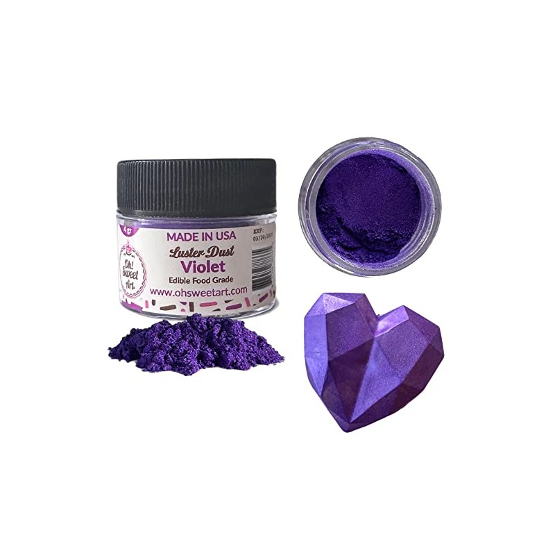 Oh! Sweet Art - 100% EDIBLE VIOLET LUSTER DUST (4