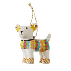 Spode Kit Kemp Christmas Ornament | Tiffany Pooch | 3" | Porcelain | Handcrafted Festive Charm | Perfect for Holiday Decorating | Collectible Keepsake for Years to Come