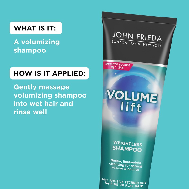 John Frieda Volume Lift Weightless Shampoo, Lightweight Volumizing Shampoo with