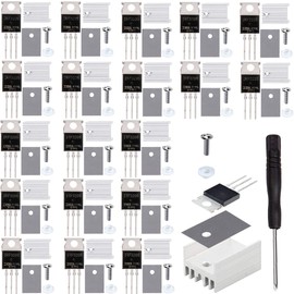 DKARDU 20 pcs IRF3205 3205 Mosfet Transistor N Channel 110A 55V Power MOSFET TO-220AB with Heatsink Screw Washer Rubber Silicone Screwdriver for Home Industry and DIY