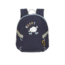 LÄSSIG Small Children's Backpack for Nursery, Crib Backpack with Chest Strap, 20 x 9.5 x 24 cm, 3.5 L, Cloud Dark Blue, Modern