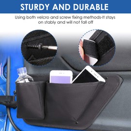 CALBEAU Oxford Front Door Storage Pockets Box, 2PCS Door Storage Pockets for 2011-2018 Jeep Wrangler JK JKU Accessories 2/4-Door, Door Net Pocket Replacement