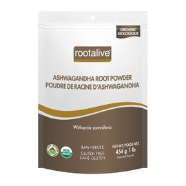 Rootalive Organic Ashwagandha Root Powder, 454g