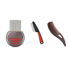 GIONAR 3 Stück Schuppenkamm, Läusekamm, Kopfhaut Kamm, Kamm für Saubere Kopfhaut, Zeckenkamm für Hunde, Nissenkamm, Nissenkamm Extra Fein Kinder, Hohlzahn Haarbürste für Kopfhautmassage