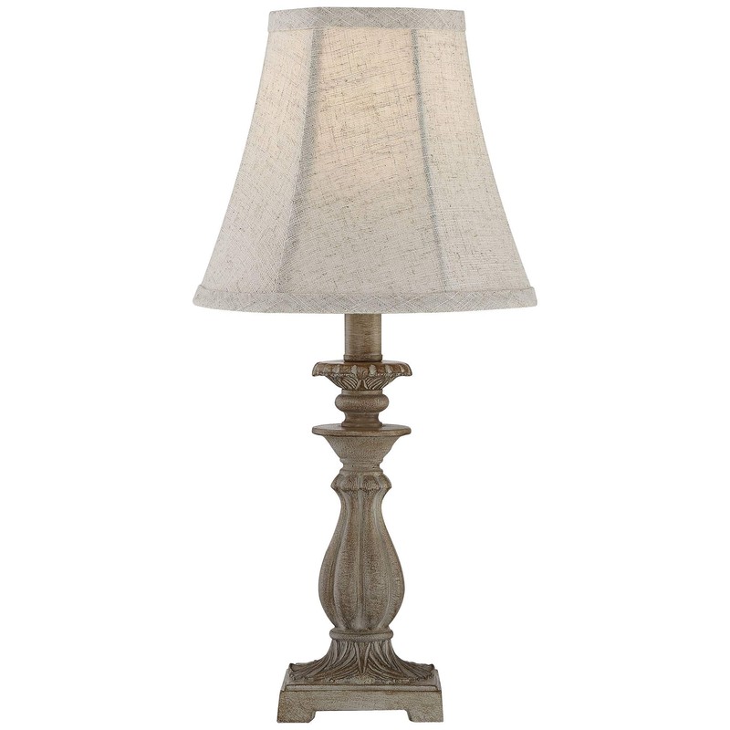 Cali 19" High Beige Candlestick Accent Table Lamps Set of