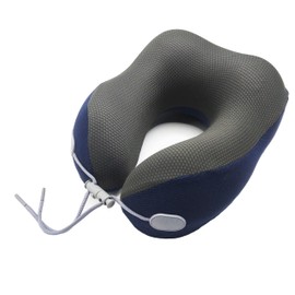 yuhuru Car Neck Pillows Both Side Pu Leather 2pieces Pack Headrest Fit for Most Cars Filled Fiber Universal Car Pillow (Blue)