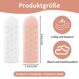 Uncle Yang Fingerschutz Silikon 20 Stück – Fingerkuppenschutz atmungsaktiv & wiederverwendbar – Fingerlinge gegen Risse, Schmerzen, Reibung – Schutzkappen für Daumen & Finger bei Ekzemen, Arthritis