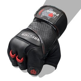 FOX-FIGHT Fitness Gloves Training Gloves Strength Sports Women Men Leather Gloves Bodybuilding Sports Gloves with Wrist Support for Strength Training Weightlifting Breaker (M - Black)