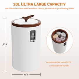 GAOMON Heated Towel Warmers, Luxury Towel Bucket, Auto Shut Off, Fits Up to Two 40"X70" Oversized Towels, Ideals for Bathroom