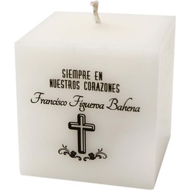 70 Velas personalizadas recuerdo boda bautizo baby shower primera comunion luctuoso