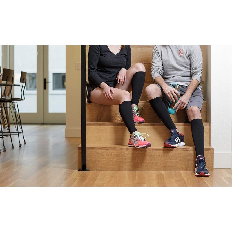 VIM & VIGR Compression Leg Sleeves 15-20 mmHg (Aqua Solid,