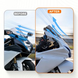 PIKPOP Windshield for 2011-2024 2025 GSXR600, GSXR750, K11, Motorcycle Front Fairing Windscreen Deflector Protector Compatible With Suzuki Accessories (Black)