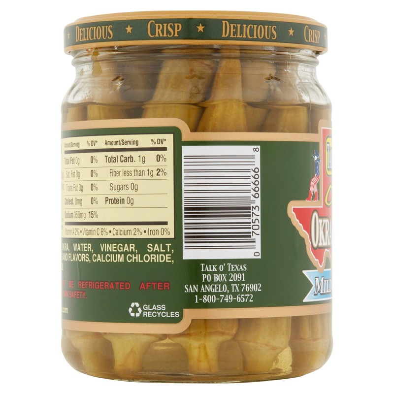 Talk O Texas Okra Pickled Mild (2 count) (Pack of