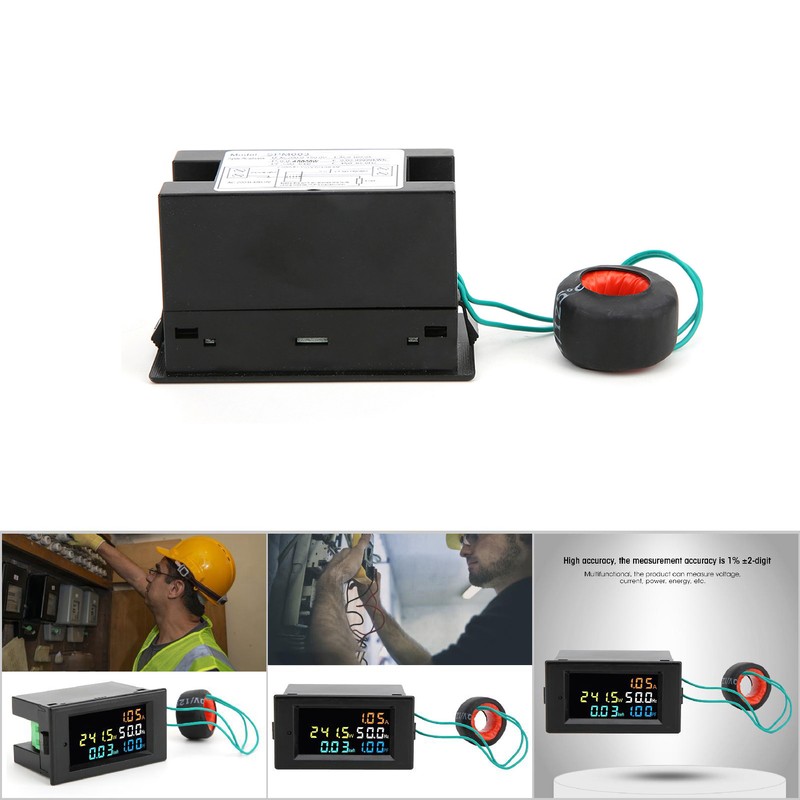 AC LED Power Monitor Multifunctional Digital Voltmeter Current Energy Meter