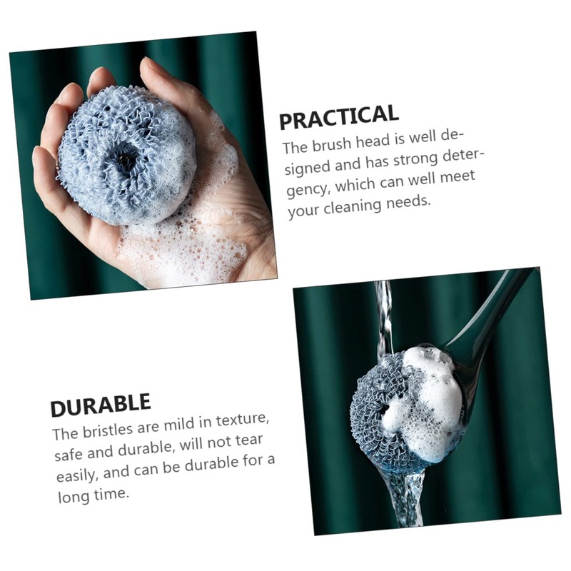 OATIPHO Mild Polyester Kitchen Brush Head Dish Bowl Cleaning Brush