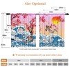 Renaiss 26 x 36 Inch Great Wave Linen Curtains for