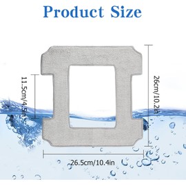 Pack of 6 Cleaning Pads for Ecovacs Winbot W1 / W1 Pro / W2 / W2 Omni Window Cleaning Robot Wipes Cleaning Pad for Ecovacs, Microfibre Mop Cleaning Cloth, for Dust Windows Effective, Stains