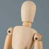 XUBX Wooden Link Doll, 33 cm Wooden Doll, Human Body