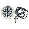 Westmon Works Saint Benedict Rosary with Hematite Metal Beads and