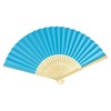 VON LILIENFELD Bella Paper Fan Bamboo Sticks, turquoise, Contemporary