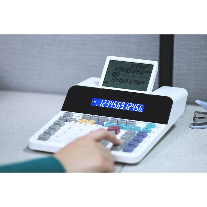 Sharp Paperless Printing Desk Calculator w/Check and Correct, Large 12-Digit