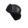 Zavelio Unisex Shearling Sheepskin Aviator Russian Bomber Hat Medium Solid