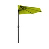 WestinTrends Lanai 9 Ft Outdoor Patio Half Umbrella, Small Grill